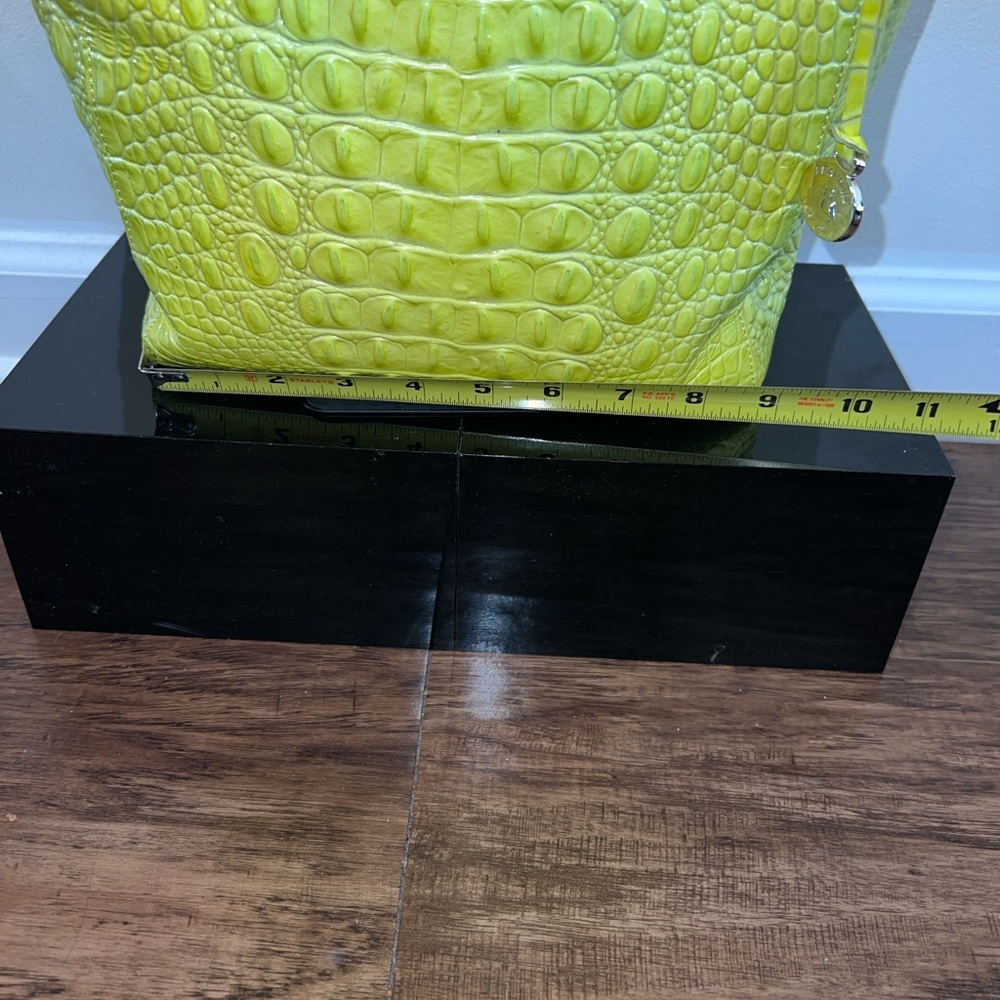 Brahmin Small Caroline Handbag/Crossbody in Neon Yellow - Picture 13 of 13